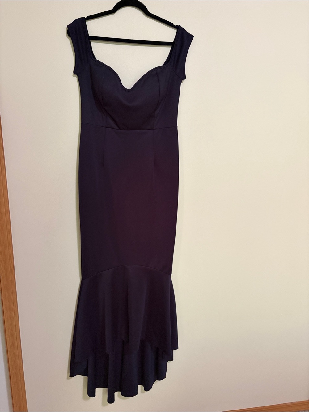 ♻️ Navy Sweatheart neckline Mermaid Dress